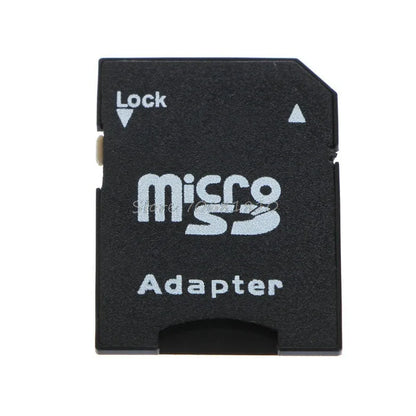 Five black Micro SD TF to SD card adapters, each approximately 3.1cm x 2.4cm, with lock function
