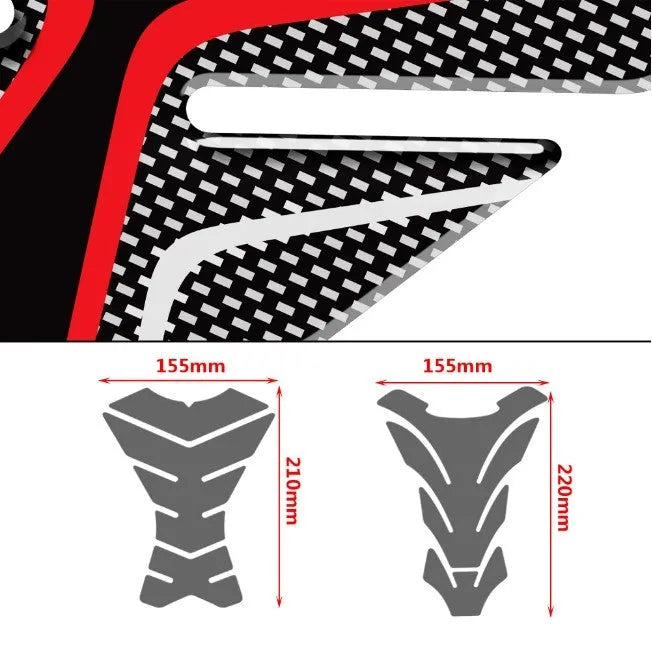 Motorcycle Fuel Tank Sticker Fish Bone Decal for Ducati in Three Colour Options A B C for Body Panel and Tank Customisation