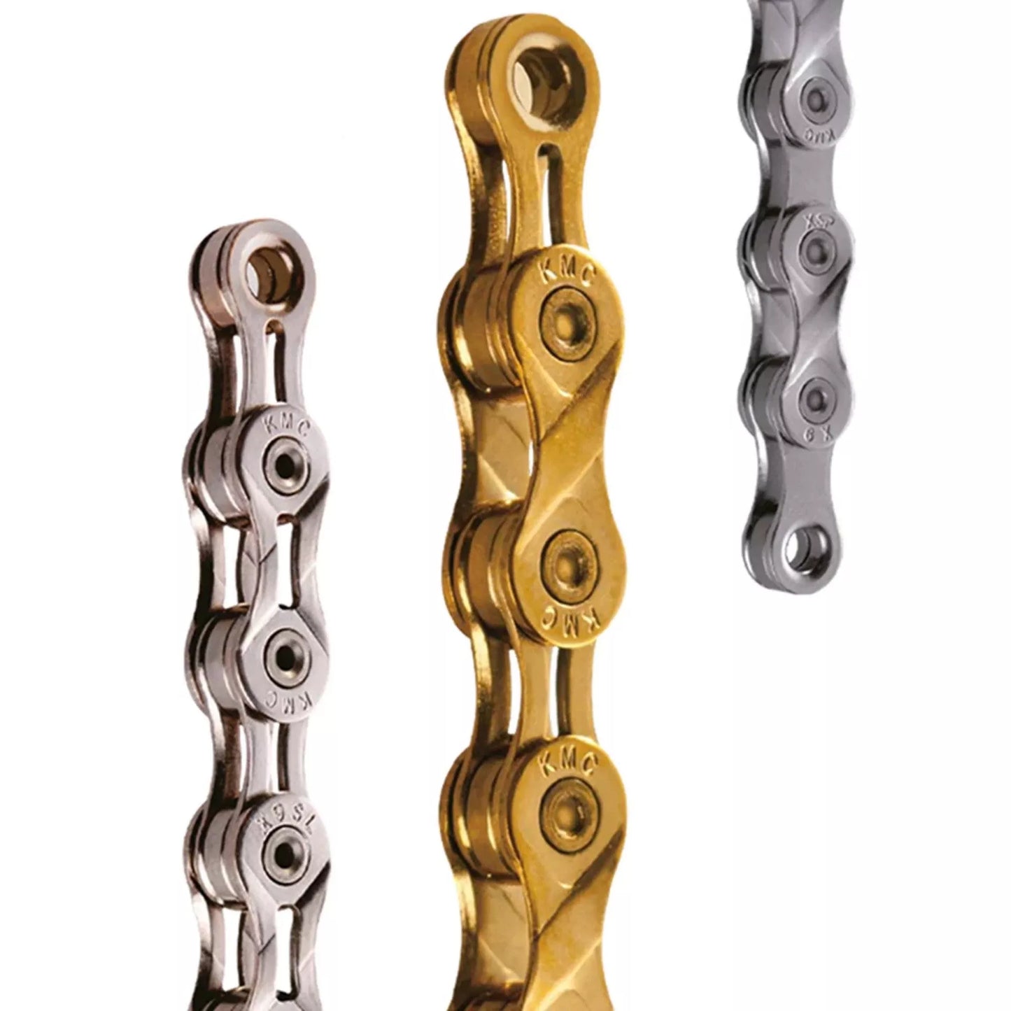 KMC Bicycle Chain for road and mountain bikes, silver, 116L size