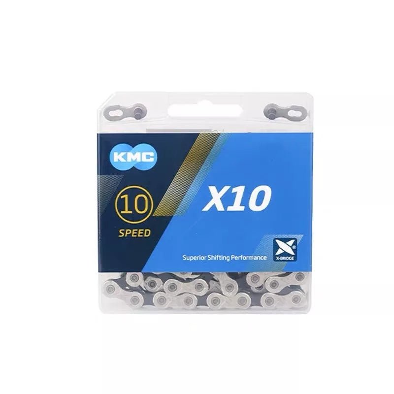 KMC Bicycle Chain for road and mountain bikes, silver, 116L size