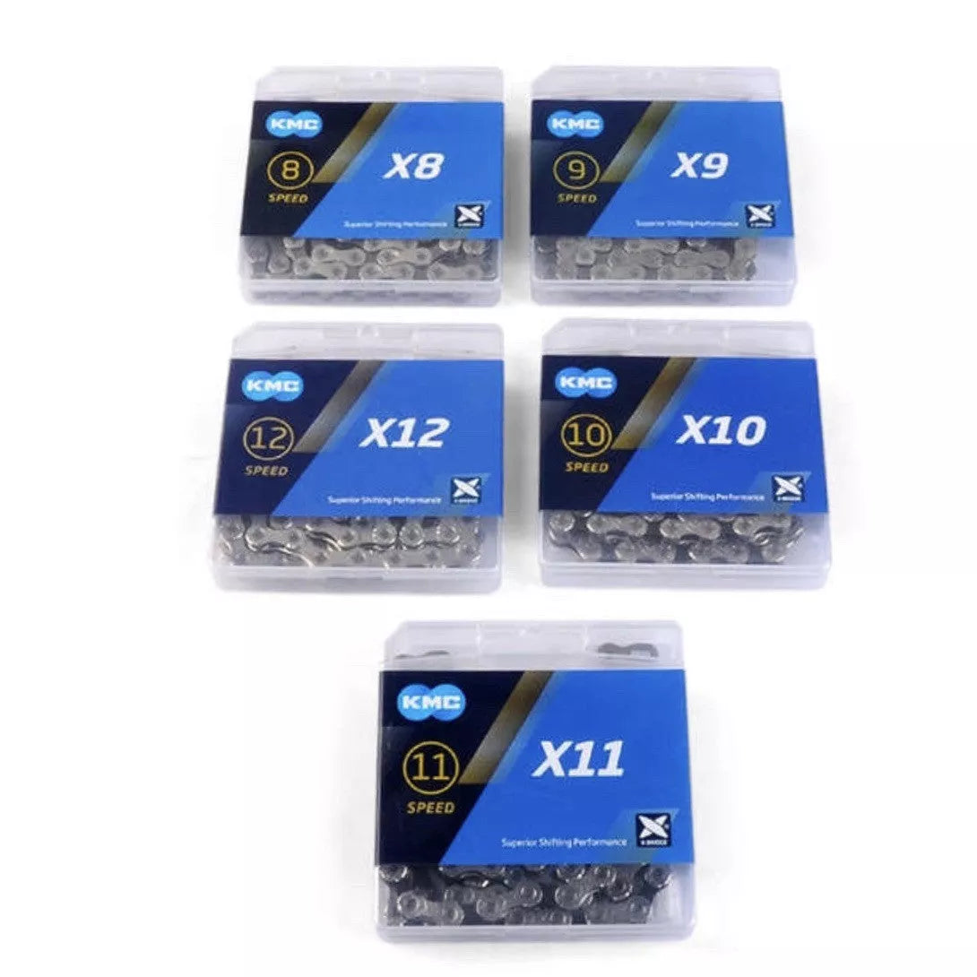 KMC Bicycle Chain for road and mountain bikes, silver, 116L size