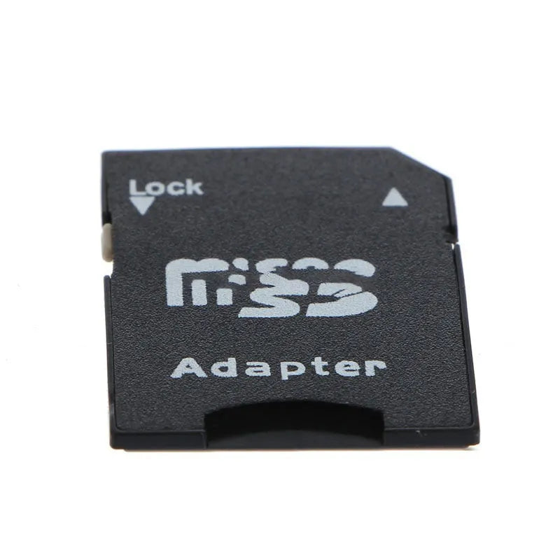 Five black Micro SD TF to SD card adapters, each approximately 3.1cm x 2.4cm, with lock function