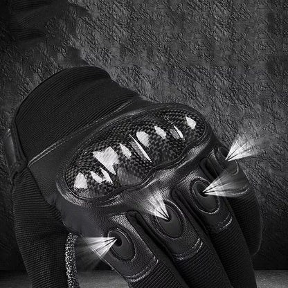 Carbon fiber tactical gloves for outdoor activities, available in full-finger and half-finger styles