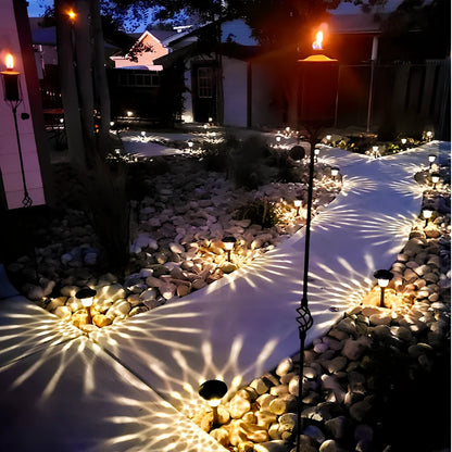 Solar lawn light with stainless steel construction for garden pathway illumination