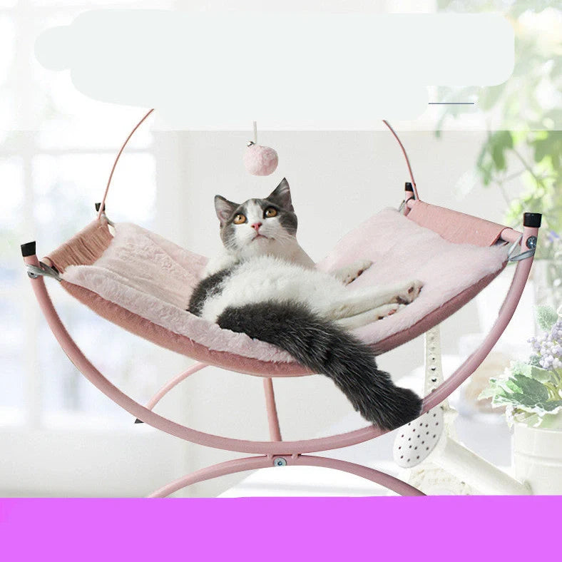 Four Seasons Universal Cat Recliner Bed measuring 45×45×35cm in grey colour with metal cloth construction