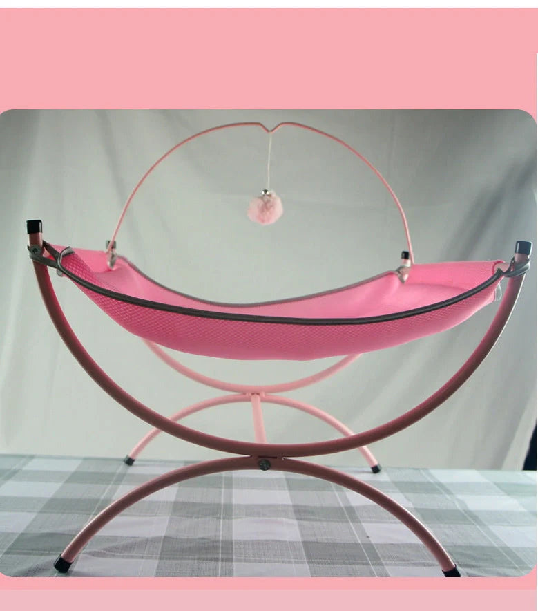 Four Seasons Universal Cat Recliner Bed measuring 45×45×35cm in grey colour with metal cloth construction