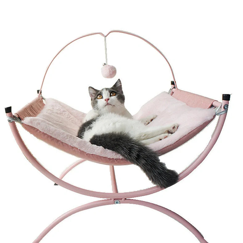Four Seasons Universal Cat Recliner Bed measuring 45×45×35cm in grey colour with metal cloth construction