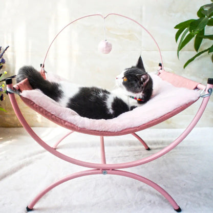 Four Seasons Universal Cat Recliner Bed measuring 45×45×35cm in grey colour with metal cloth construction