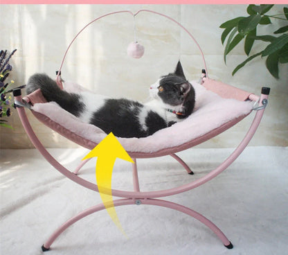 Four Seasons Universal Cat Recliner Bed measuring 45×45×35cm in grey colour with metal cloth construction