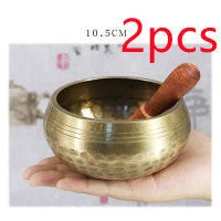 Harmonious Tibetan Singing Bowl - Copper Meditation Bowl with Vibrant, Soothing Tone