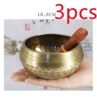 Harmonious Tibetan Singing Bowl - Copper Meditation Bowl with Vibrant, Soothing Tone
