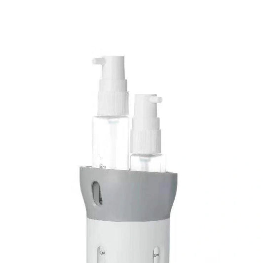 4-in-1 travel bottling set with four 12ml bottles measuring 48×48×133mm