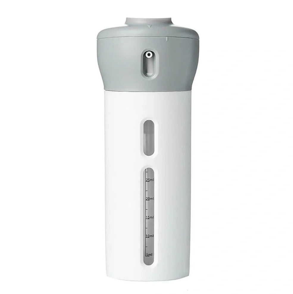 4-in-1 travel bottling set with four 12ml bottles measuring 48×48×133mm