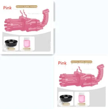 Children's bubble machine toy with bubble gum machine design in pink, gold or black colours
