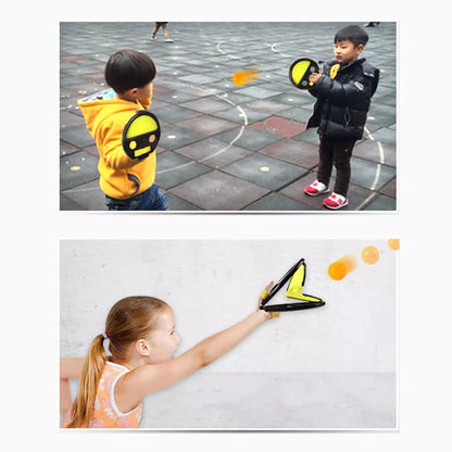 Children's yellow ABS hand catching ball for outdoor and indoor play