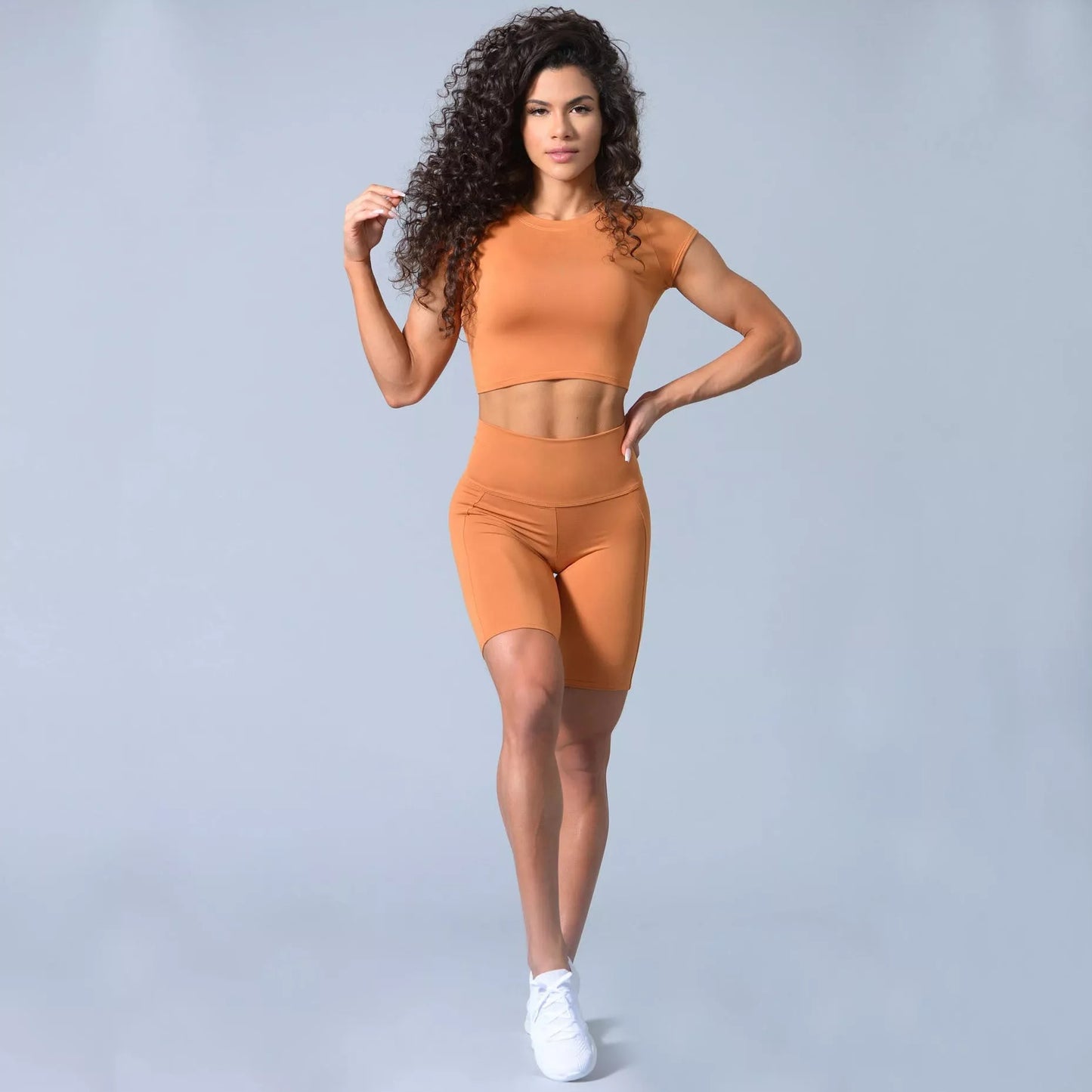 Cotton Blended Yoga Fitness Sports Suit in various colors for workout