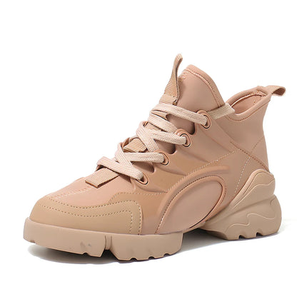 Women's outdoor walking shoes with leather-Lycra upper, cotton lining, and rubber sole in multiple colours