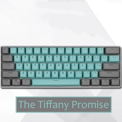PBT transparent keycap set with matte texture and OEM height for RK61, GANSS ALT61, GH60 and I610T keyboards