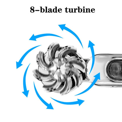 Wind-powered LED daytime running lights for cars and motorcycles in colorful, white, and blue options