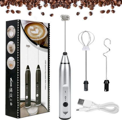 Premium Rechargeable Milk Frother - Versatile Kitchen Mixer for Whipping, Blending, and More