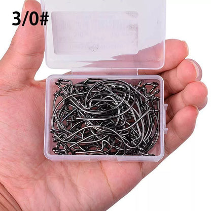 High carbon steel soft insect lure bait sea fishing grouper narrow wide belly crank hook