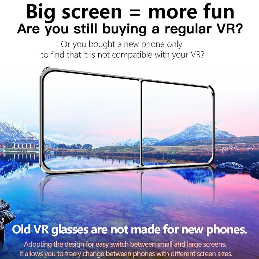 Premium Virtual Reality Headset for Smartphones with Adjustable Headset, 120-Degree Panoramic View, and Smartphone Compatibility