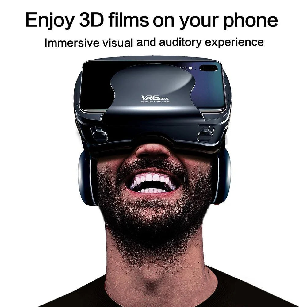 Premium Virtual Reality Headset for Smartphones with Adjustable Headset, 120-Degree Panoramic View, and Smartphone Compatibility