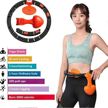 Adjustable Smart Hoop with intelligent sensor technology for effortless waist toning and fat burning