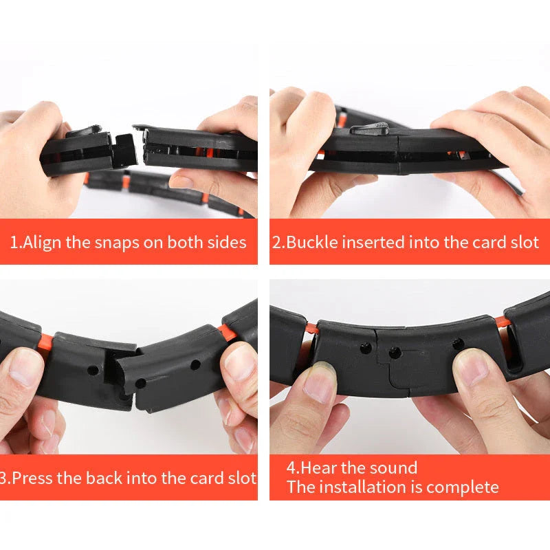 Adjustable Smart Hoop with intelligent sensor technology for effortless waist toning and fat burning