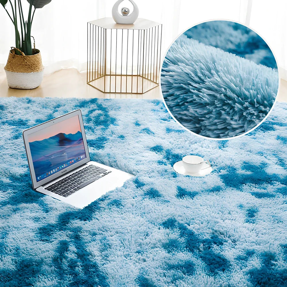 Chinese-style plush living room carpet showing traditional design elements and thick pile texture