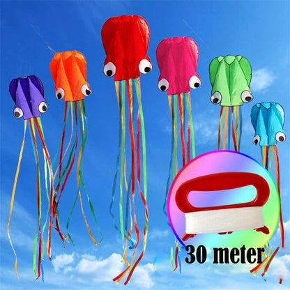 Captivating 4-meter Octopus Kite with vibrant colors and streamlined design for impressive aerial displays.