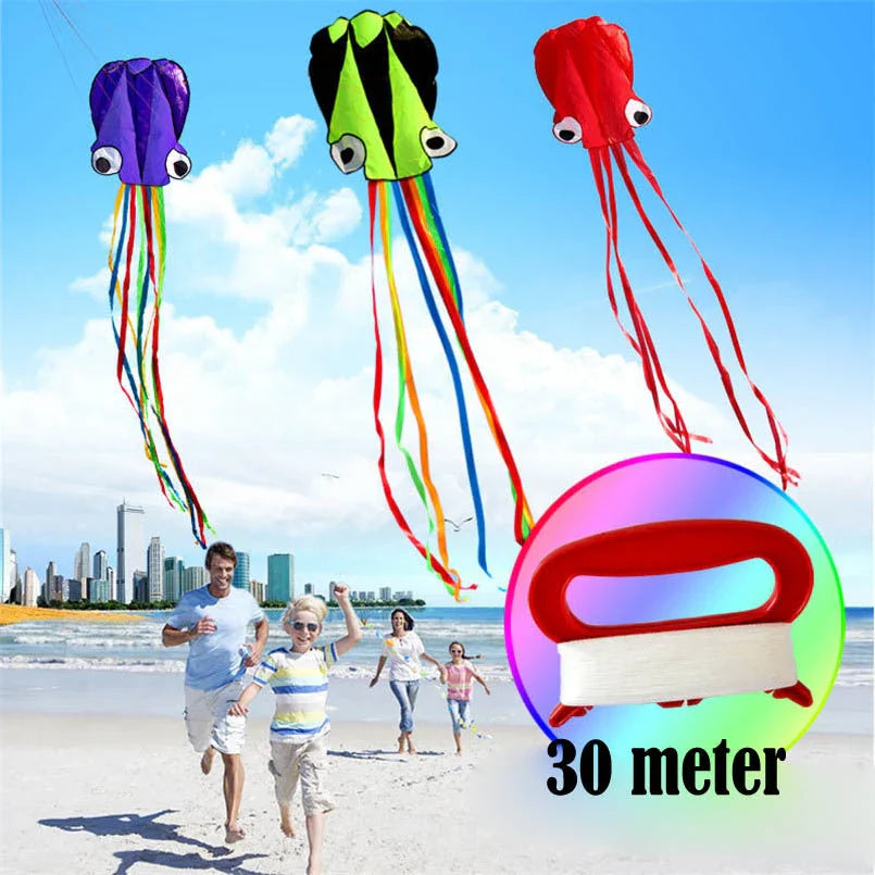 Captivating 4-meter Octopus Kite with vibrant colors and streamlined design for impressive aerial displays.