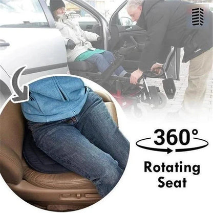 360-degree rotating seat cushion with non-slip base for enhanced mobility and comfort