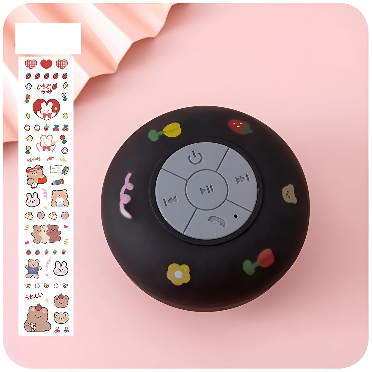 Small waterproof Bluetooth speaker with suction cup in various colours