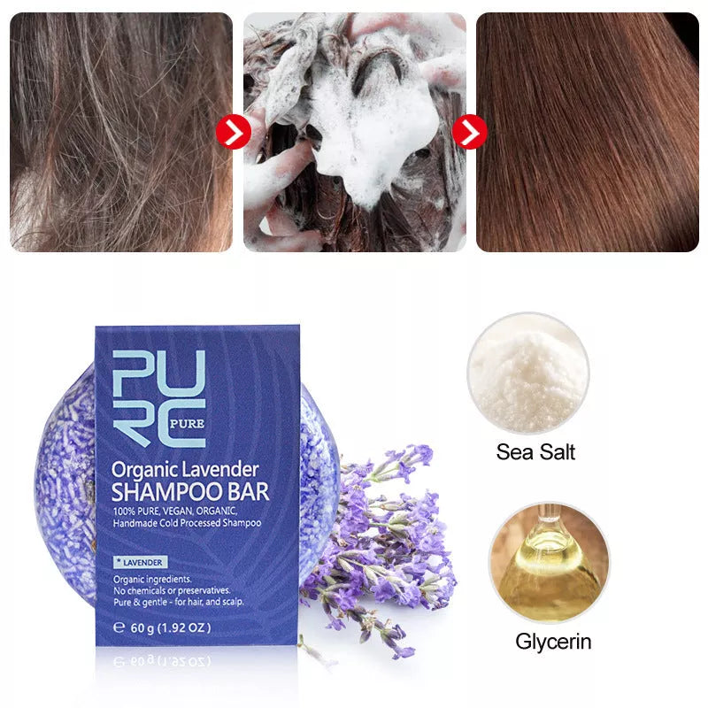 Purc Hand-Extracted Soap bar with natural ingredients for anti-dandruff and oil control