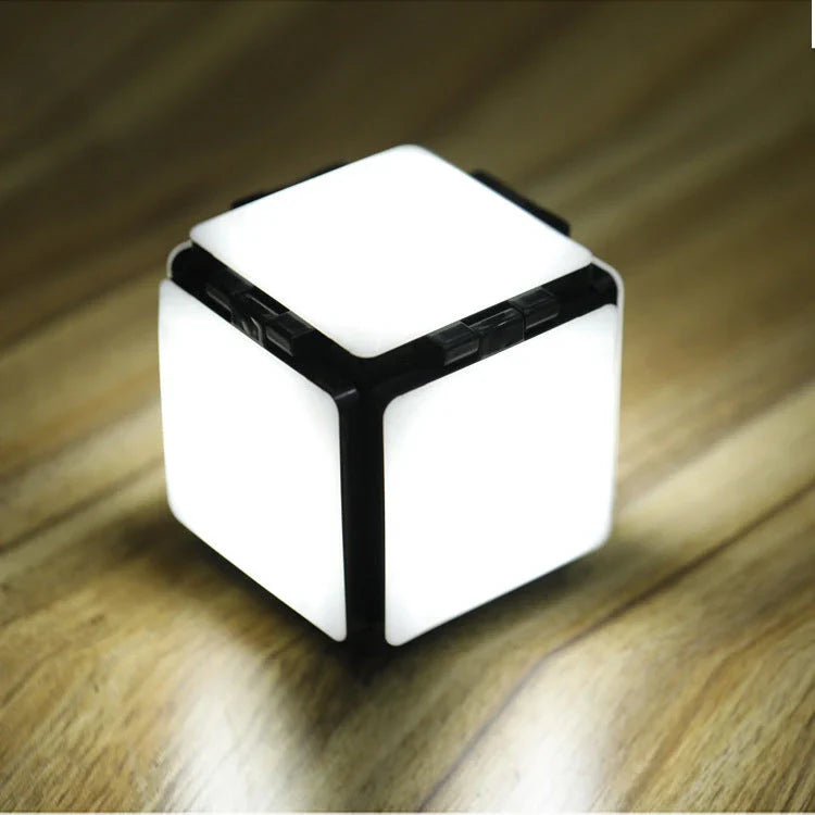 Versatile square LED night light with adjustable brightness and flip-out design for customizable lighting in any room