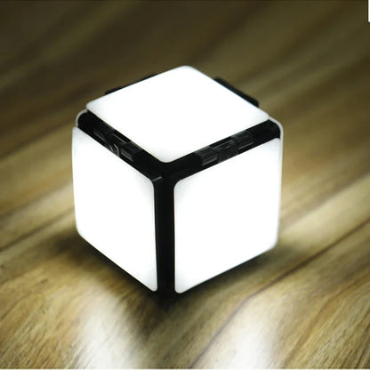 Versatile square LED night light with adjustable brightness and flip-out design for customizable lighting in any room