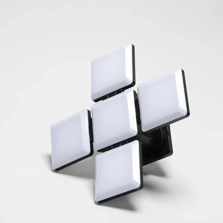 Versatile square LED night light with adjustable brightness and flip-out design for customizable lighting in any room