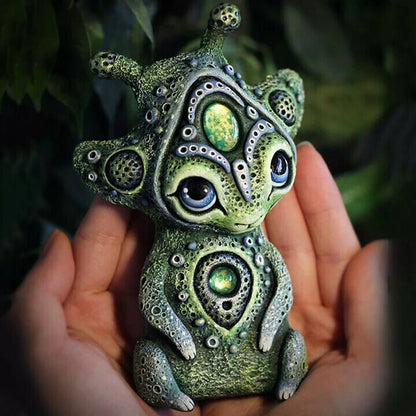 Handcrafted fantasy creature resin ornament for garden decoration