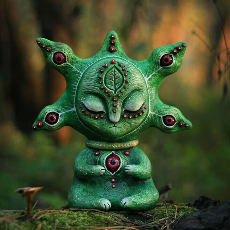 Handcrafted fantasy creature resin ornament for garden decoration