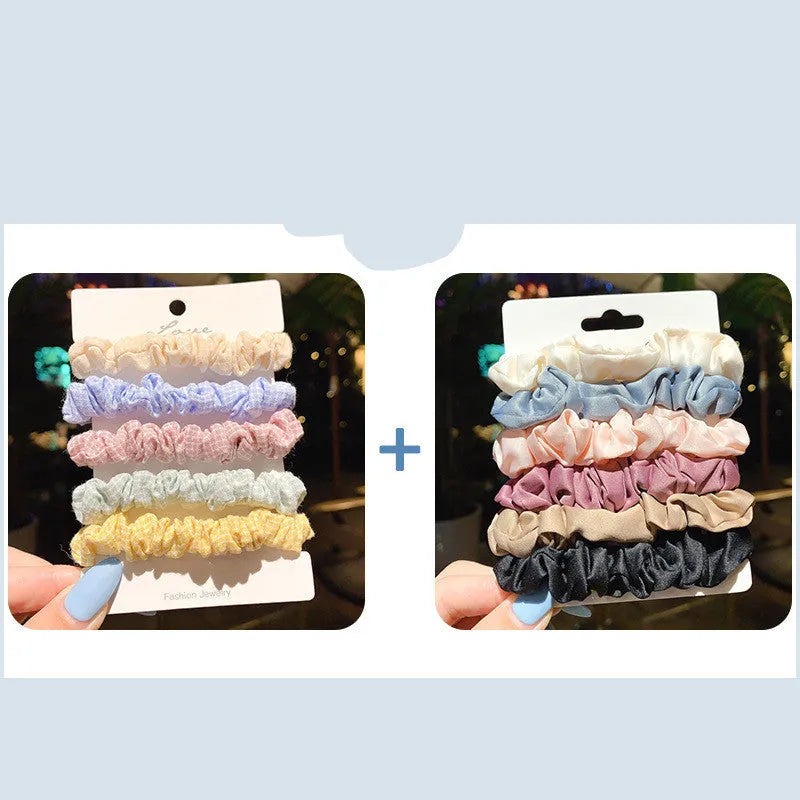 20-piece children's hairpin set with small intestine hair rings and large intestine head ropes in autumn colours