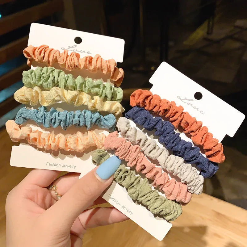 20-piece children's hairpin set with small intestine hair rings and large intestine head ropes in autumn colours