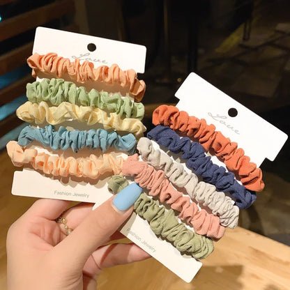 20-piece children's hairpin set with small intestine hair rings and large intestine head ropes in autumn colours