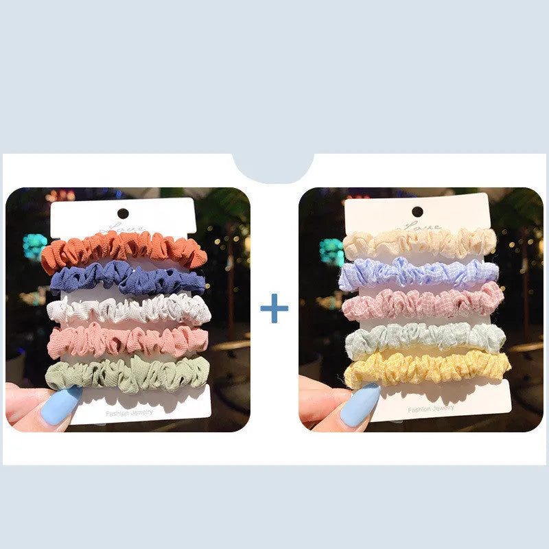 20-piece children's hairpin set with small intestine hair rings and large intestine head ropes in autumn colours