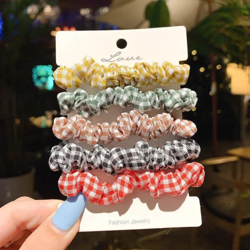 20-piece children's hairpin set with small intestine hair rings and large intestine head ropes in autumn colours