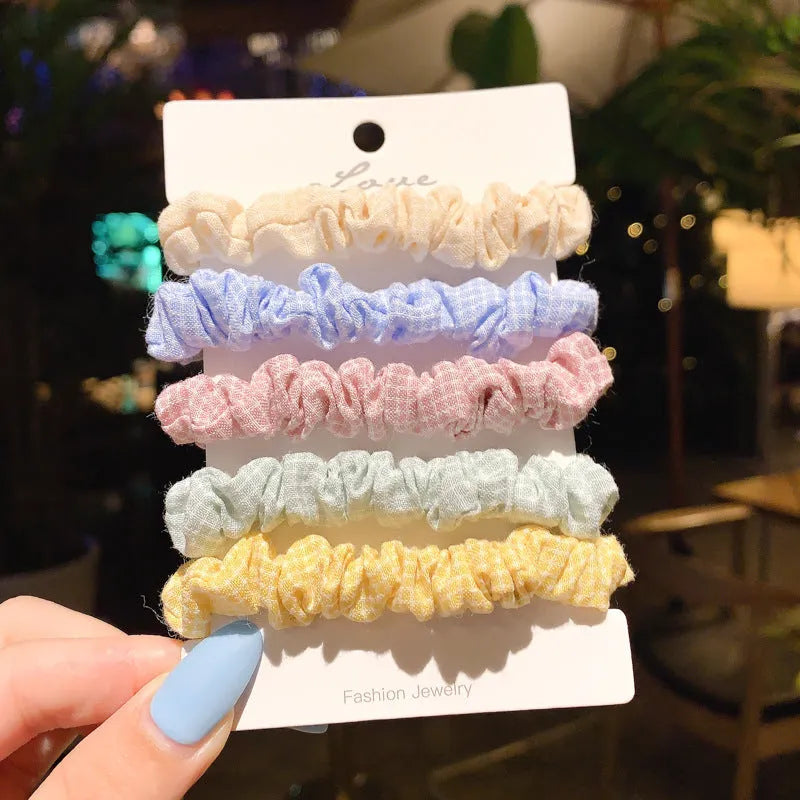 20-piece children's hairpin set with small intestine hair rings and large intestine head ropes in autumn colours