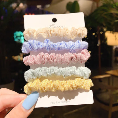 20-piece children's hairpin set with small intestine hair rings and large intestine head ropes in autumn colours