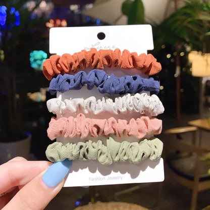 20-piece children's hairpin set with small intestine hair rings and large intestine head ropes in autumn colours