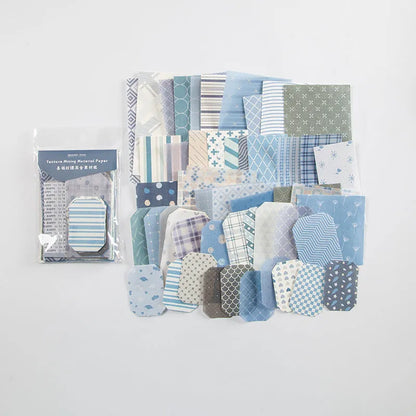 Pack of 60 DIY collage decoration sticker sheets in four different styles for account book and journal customisation.