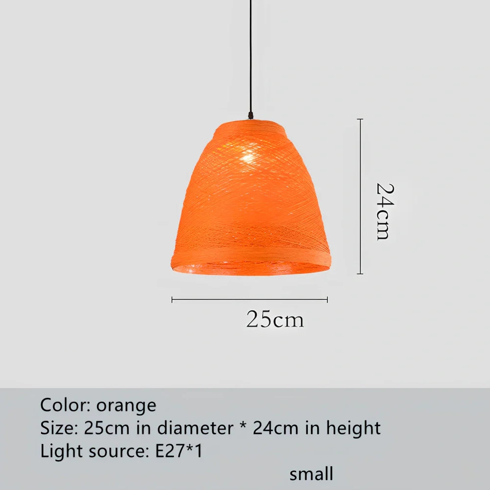 Rattan woven ball hanging lamp with adjustable 1.2m height and natural materials